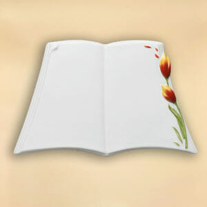 Libro Fotoceramica Serie Tulip Rosso